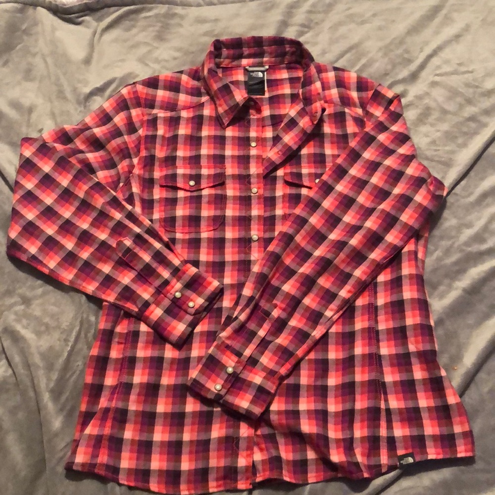 Button up plaid long sleeve
